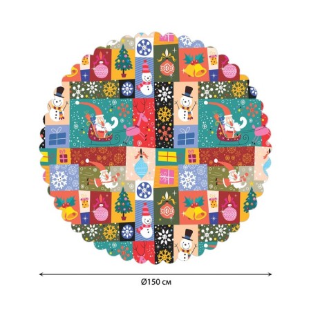 The tablecloth on the table “Met the New Year”, round, Saten, d = 150 cm-1