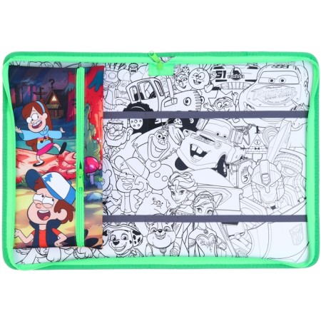 A4 labor folder with a pencil case, lightning, textiles, gravity farz-2