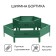 Galled flowerbed, 2 tiers, d = 60–100 cm, h = 30 cm, green, Greengo