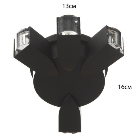Lamp "Deco" 4xLED 4W 4000K IP66 black 16x4.3x13 cm-3