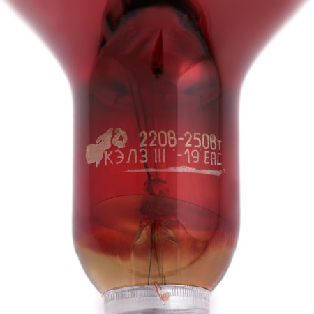 Infrared lamp, 250 watts, E 27, 220V, wavelength of 2500 nm, red sausage-3
