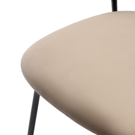 Eirill chair, 530 × 590 × 770 mm, velor, color light brown-10