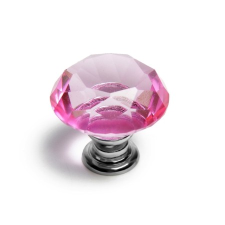 Cappio “diamond” pen pen, pink, glass, d = 30 mm, 8 pcs.-4