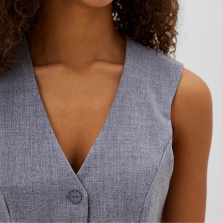 Women's vest mist, r.48, gray-5