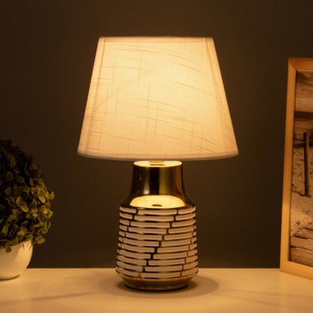 Carla desktop lamp 1x40W E14 white/gold 22x22x36cm-1