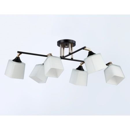 Suspended chandelier Ambrella Light, Modern, TR303089, 6HE27, black color, gold-2
