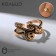 The ring "Smiley", the color of black gold, dimensionless