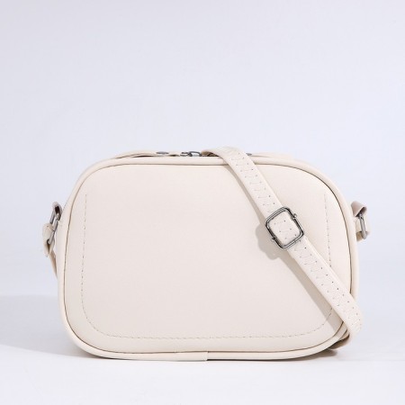 Cross-Bodi Bag on a zipper, beige color