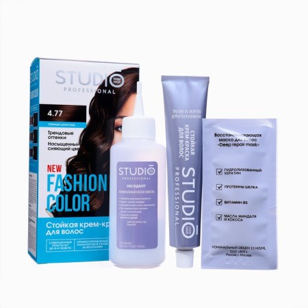 Persistent hair dye Fashion Color Studio Profeshnl, Dark Chocolate, 4.77, 115 ml-5