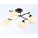Suspended chandelier Ambrella Light, Modern, TR303084, 4HE27, black color, gold