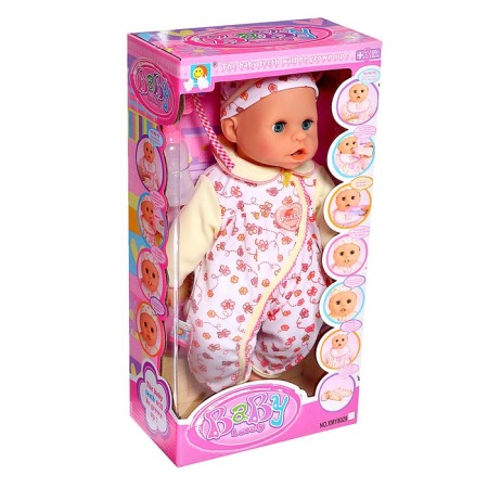 Interactive navel "Baby", 4 functions, sound, tongue moves, teeth grow, yellow color-8