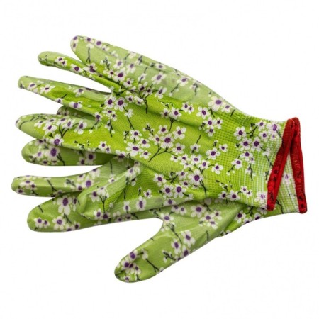 Polyester gloves are garden, with nitrilum dousy, size 8, color mix, Palisad-2