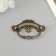 Handle for the casket metal "Patterns" bronze 9x4 cm