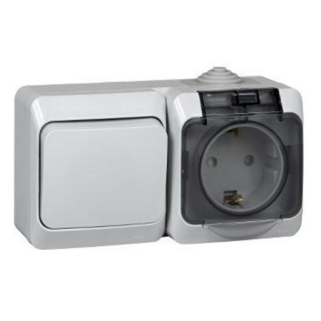 Block, OP, Study Sche BPA16-241C, 1 key, euro-zoom, IP44, gray color gray