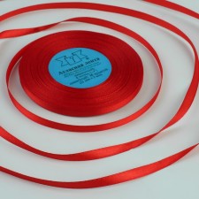 Satin tape, 6 mm × 33 ± 2 m, color red No. 026