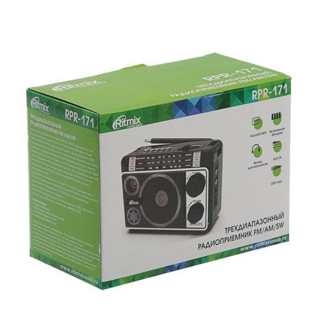 RITMIX RPR-171, FM, MP3, USB, AUX radio receiver-7