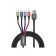 Baseus cable, 4 in 1, Microusb/2 Lightning/Type-C, 3.5 A, 1.2 m, black