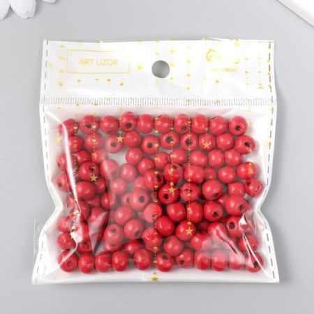 Beads for creativity tree "Bright red" D-0.8 cm, set of 20 g-2