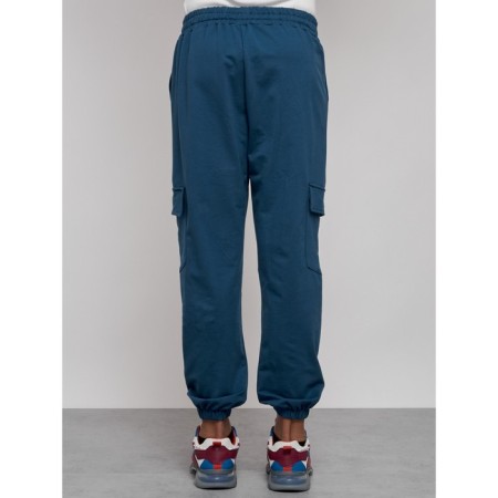 Joggers male, size 48, blue color-8