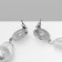 Earrings with pearls "abstraction" reverence mini, silver color