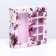 Box for 8 sweets + chocolate, with a window, "roses" 17.7 x 17.8 x 3.8 cm