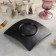 Black East dish, 17.5 × 17.5 × 3 cm, black color