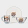 Breakfast Set "Faithful Friends", 3 items: mug 200 ml, salad bowl 450 ml, plate, MIX drawing