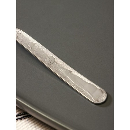 Dessert spoon "Burn", h = 16 cm, thickness 1.5 mm, silver color-3