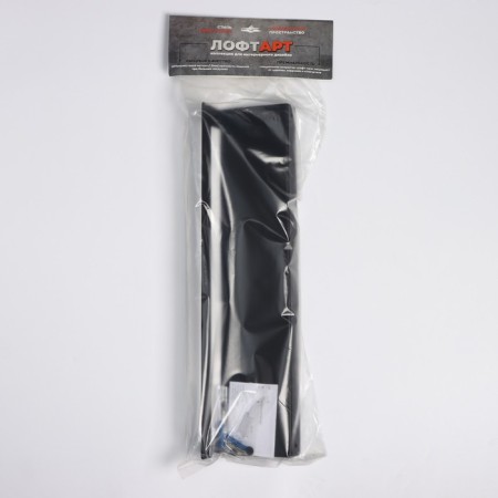 Shelf with a gate a towel "Loft art", 50 × 10 cm, black color-7