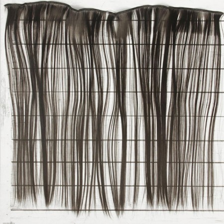 Puppet hair-trash "straight" hair length: 40 cm, width: 50 cm, No. 3-1