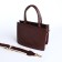 Bag Women's Tout with zipper, brown color