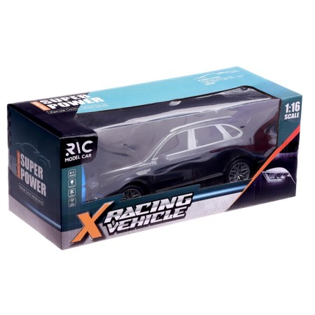 Radio controlled machine "Lux", battery, on the control panel, light effects, black color, 1:16-8