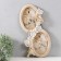 Photo frame Polystone in 2 photos 10x15 cm "Birds and flower branch" White 20.5x24 cm