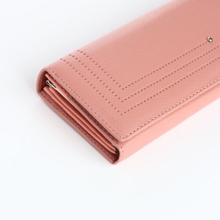 Women's wallet on magnets, pink color-2