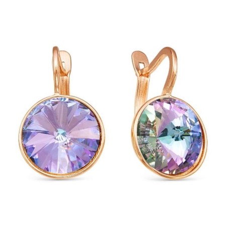 Earrings "Azure" gilding, color