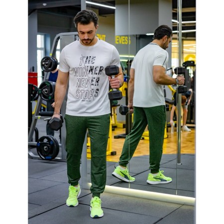 Pants male ise, size 48, green color-1