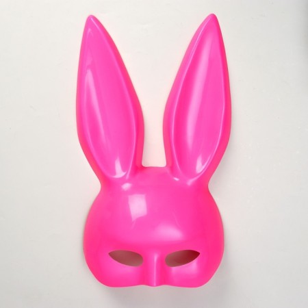 Carnival mask "Bunny", fuchsia matte