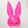 Carnival mask "Bunny", fuchsia matte