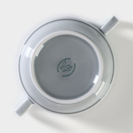 Boulevard porcelain cup "Watercolor", 380 ml, light-gray color-5