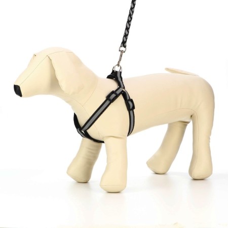 Set "braid", fluorescent, leash 115 x 1 cm, og 32-48 x 1.5 cm, black-2