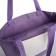 Hooper bag without fastening, from textiles, lilac color/white color