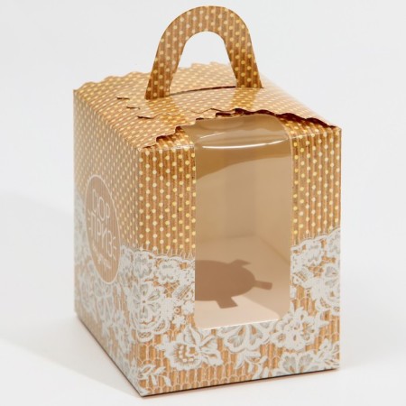 Capley box, confectionery packaging, 1 cell “Surprise inside”, 9 x 9 x 11 cm-1