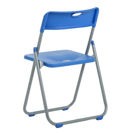 Folding chair on a metal frame, blue-1