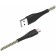 Cable Borofone BX25, microUSB - USB, 2.4 A, 1 m, nylon braid, black