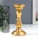 Polystone candlestick for 1 candle "Column with wax" gold 23x12x12 cm