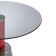 Coffee table amalie, 500 × 500 × 520 mm, gray / red color