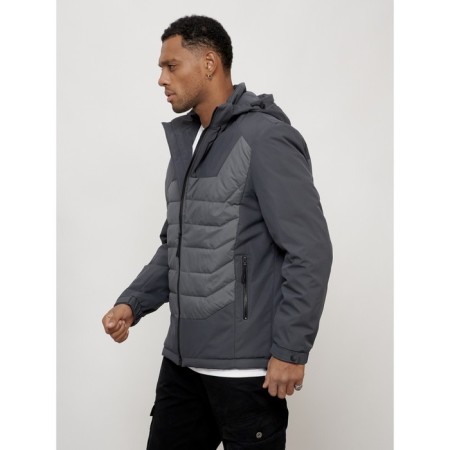 Male spring jacket, size 48, dark gray color-5