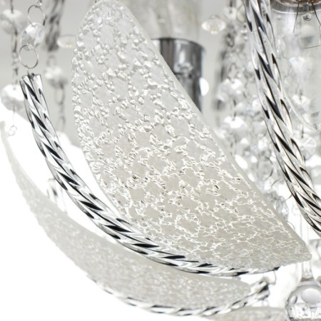 Svetogor chandelier "Zvezda" 4x60W E27 LED lighting chrome 40x40cm-9