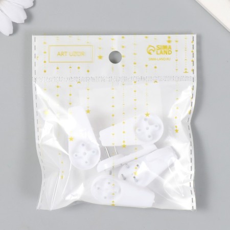 Hook plastic, universal set 5 pcs C184 4x2 cm-5