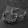 Earrings "Geometry" Antique rectangles, color silver, D = 4